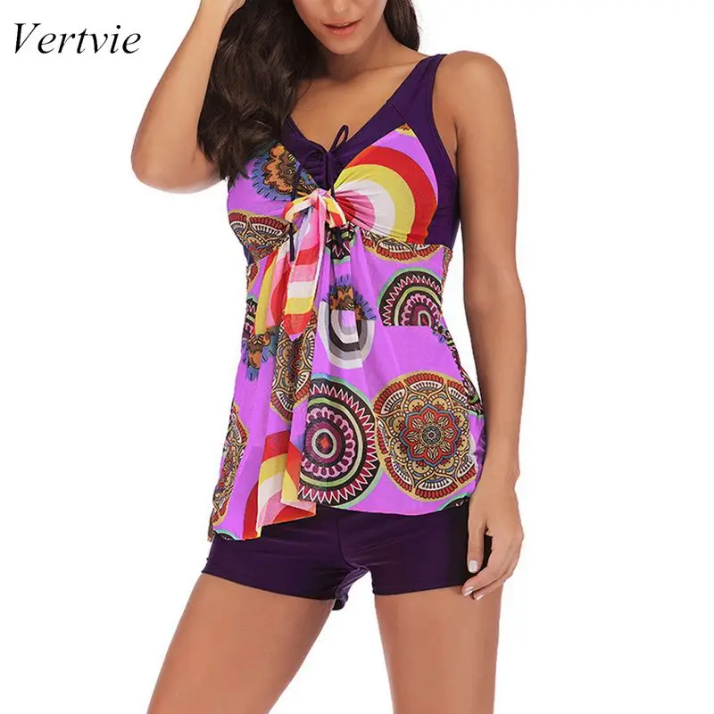 

Vertvie 2019 Summer Women Bikini Strappy Hollow-Out Back Swimsuit Two Pieces Bathing Suits Sport Backless Swimwear Plus Size 5XL