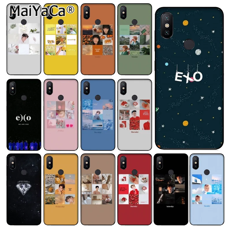 MaiYaCa EXO band k-pop kpop DIY красивые аксессуары для телефонов Чехол Xiaomi Mi Note 3 6 8 8SE MIX 2 2S Redmi 5