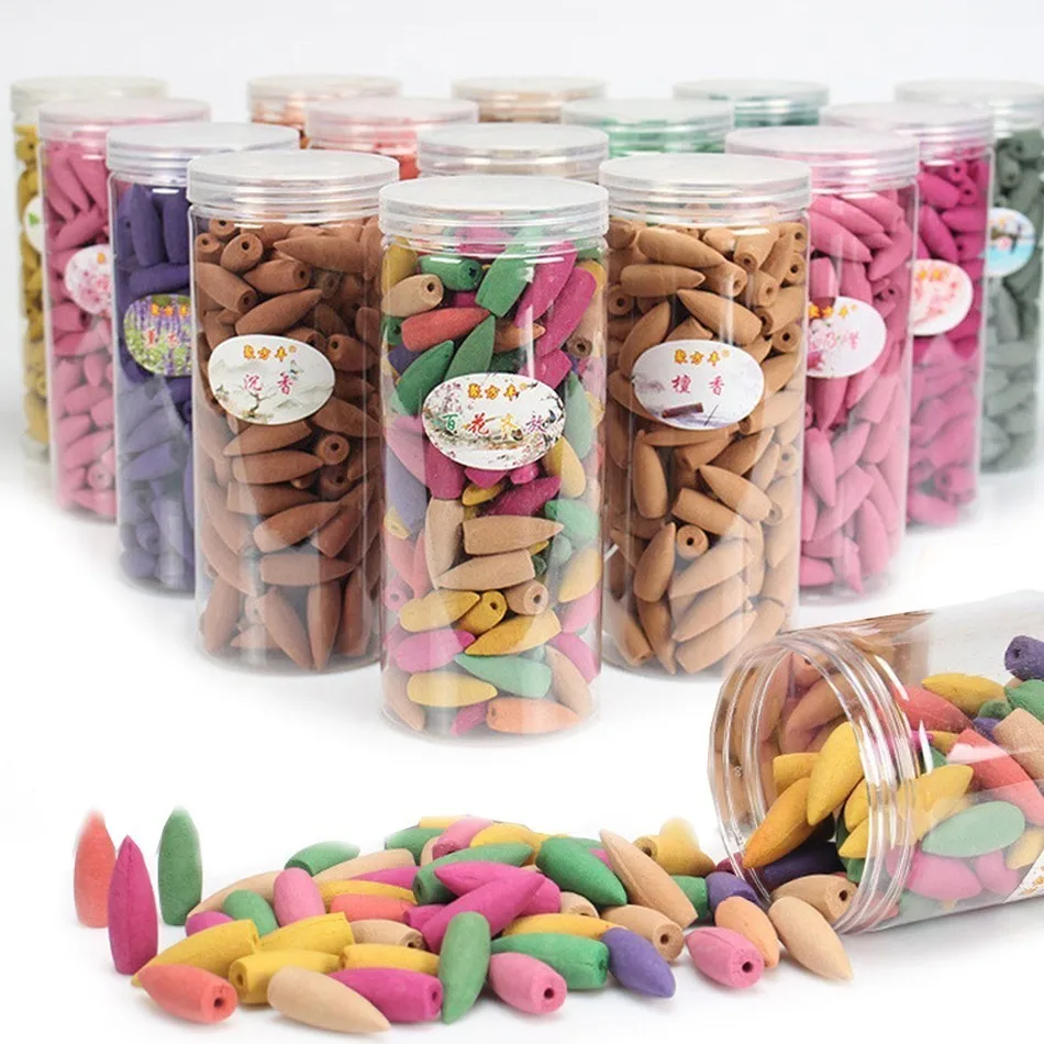 

15 Kinds Of Fragrance Backflow Incense Cones 168pcs Cones Big Capacity Box For Waterfall Incense Burner Censer Smell Removing