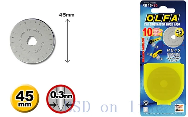 Best цена для Olfa круговой лезвия 45 мм 10 шт. rb45-10 10 шт. из Японии Подлинная
