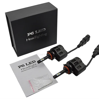

2PCS Super Bright car replacement Headlight Led HB4 socket P6 25W single beam bulb LUXEON ZES CHIP DC11V-30V with cooling fan