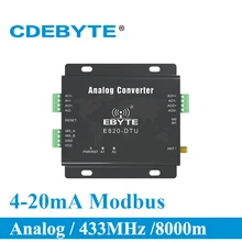 E820-DTU(2I2-433L) 433 МГц Modbus аналоговые приобретения 2 канала Беспроводной трансивер 1 Вт RS485 Интерфейс 433 мгц радиочастотный модуль