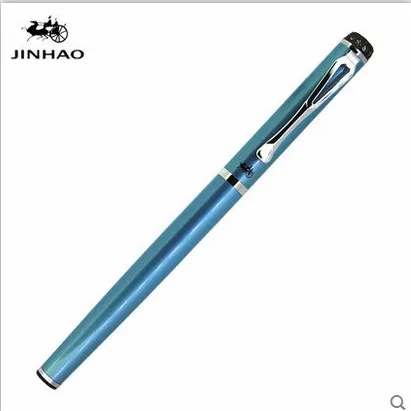 Jinhao 301 синяя, белая, серебряная Ручка-роллер с зажимом, хорошая ручка для письма, металлические шариковые ручки с подарочной коробкой, офисные, школьные принадлежности - Цвет: W