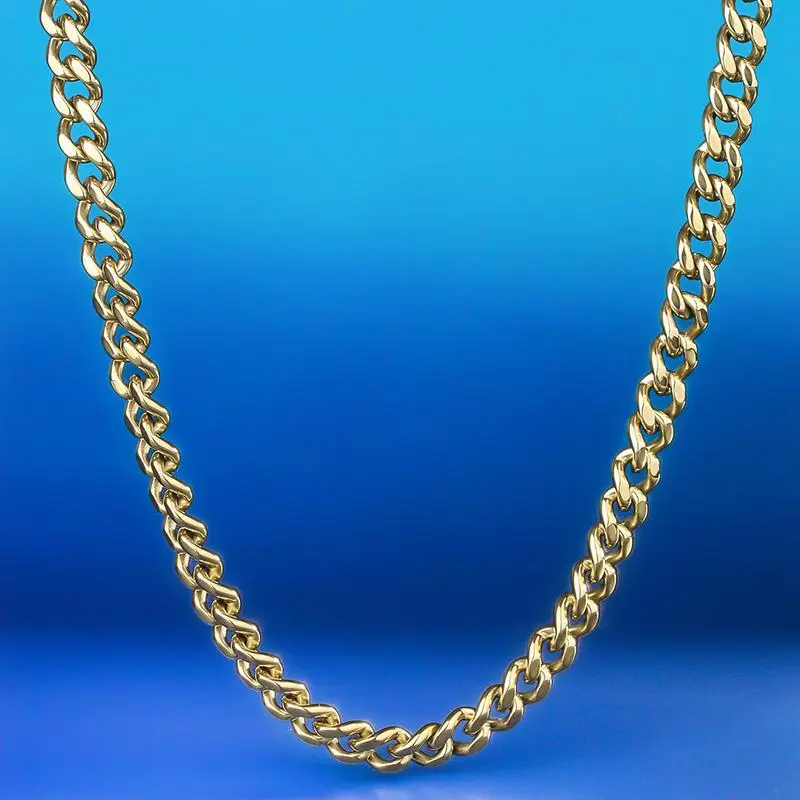 DNSCHIC Cuban Miami Link for Men Necklace Gold Chain Stainless Steel 5.5mm Hip Hop Mens hip-hop wholesale | Украшения и