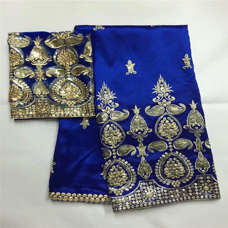 

LX!Latest popular designs sequin fabric 5 Yards Nigerian Lace Fabric high quality indian silk George lace fabric ! L92820