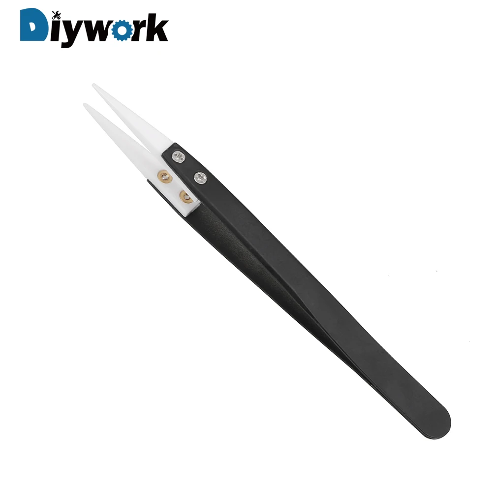 Антистатические Керамические наконечники DIYWORK пинцет из нержавеющей стали с
