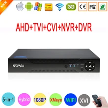 1080P 2mp CCTV Camera 1080N 8 Channel 8CH Surveillance Video Recorder Hybrid 5 in 1 WIFI Onvif NVR TVI CVI AHD DVR Free Shipping