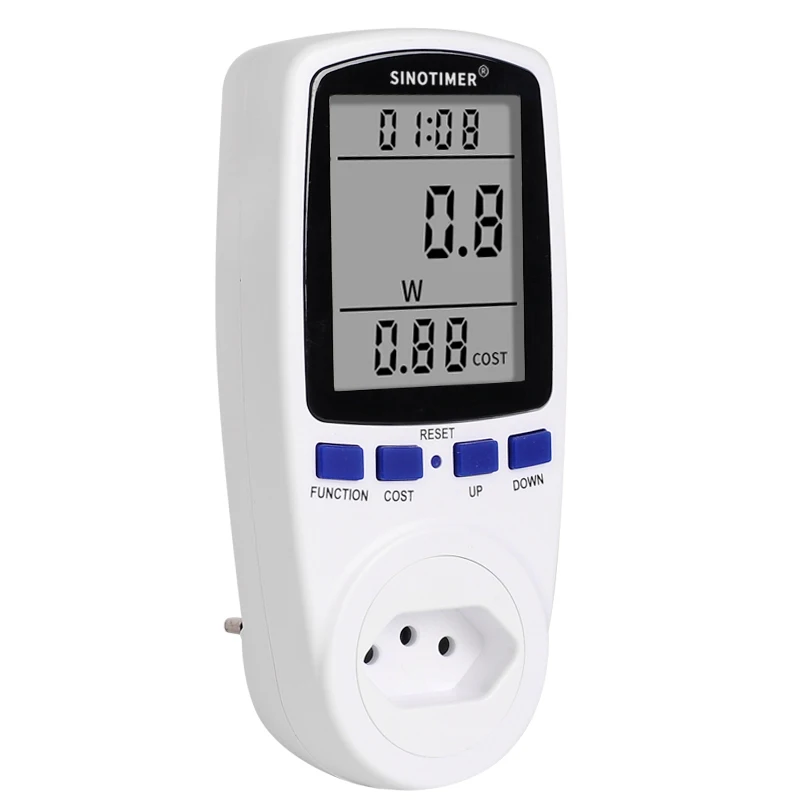 Brazil BR Plug Socket Power Meter Energy Saving Meter Wattmeter Digital Power Consumption Watts Digital AC 220V 110V Electricity