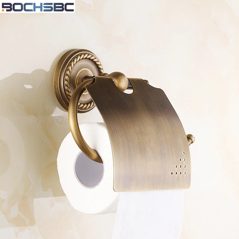 Online BOCHSBC Antiken Toiletten Papier Halter Europäischen Twist Basis Papier Box Retro Tissue Bad Zubehör Toalete Papier Halter