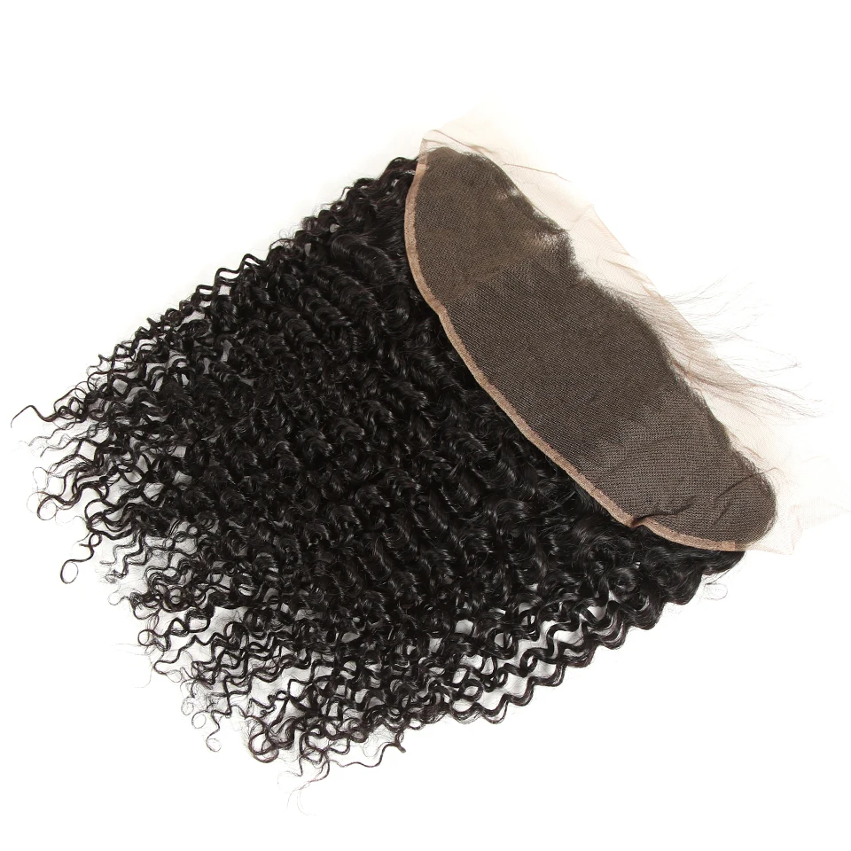  Rebecca Lace Frontal Closure With Baby Hair Remy Brazilian Curly Human Hair 13x4 Kinky Curly Fronta