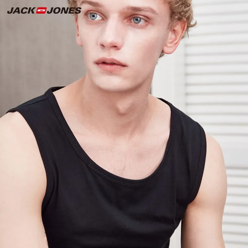 JackJones Мужская эластичная хлопковая Футболка вязаная майка с бретельками одежда