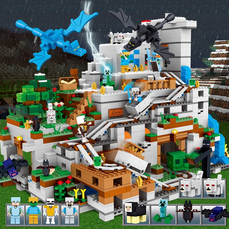 2052 шт. мой мир пещера горного управления совместимые Legoinglys Minecrafted фигурки город