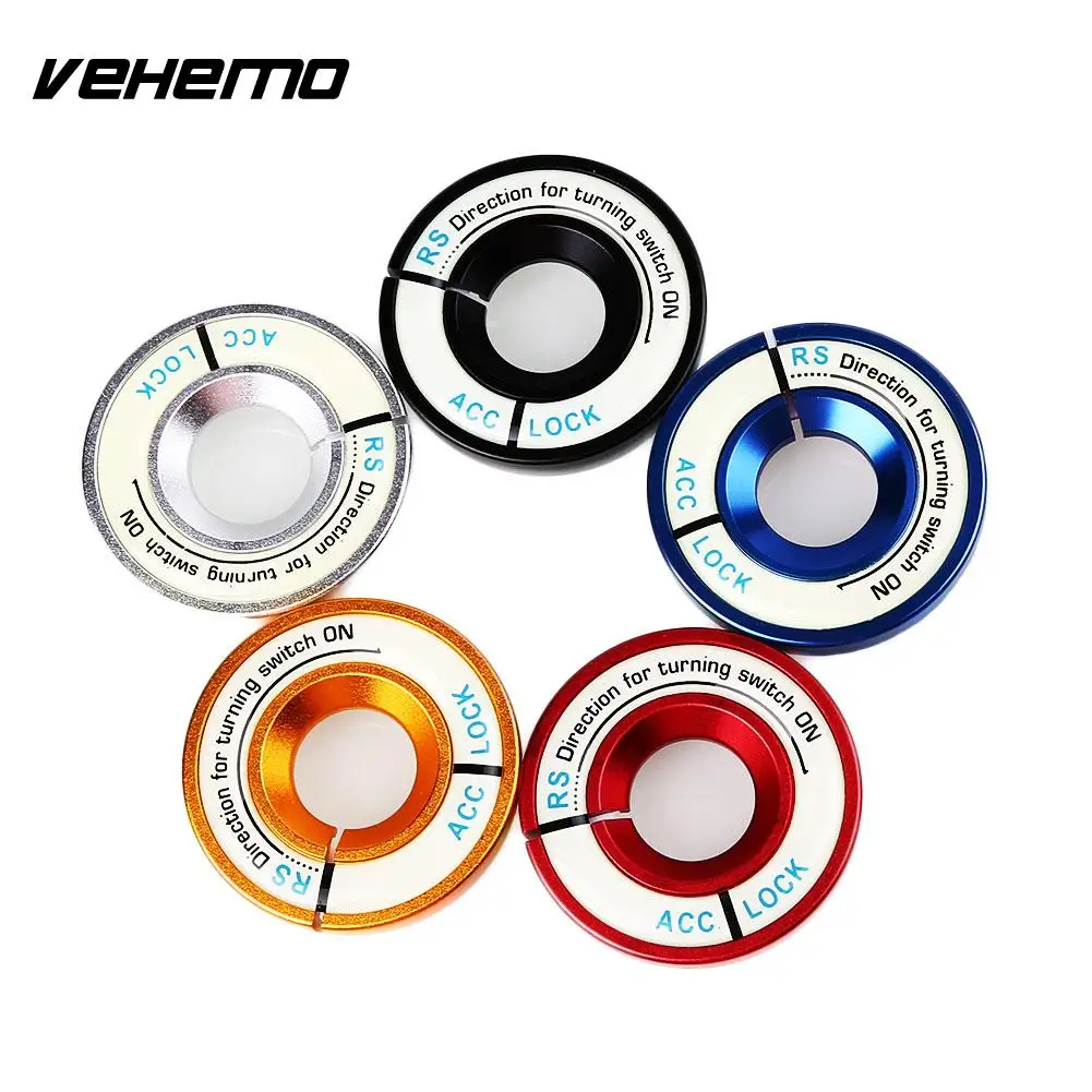 Vehemo Luminous Car Ignition Switch Keyhole Ring Protector Auto Cover