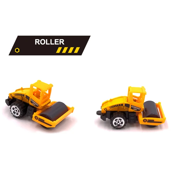 Металлическая литая Инженерная игрушка автомобиль сплав мини Инженерная модель автомобиля игрушка 1: 64 самосвал вилочный погрузчик экскаватор игровой набор подарок - Цвет: Roller