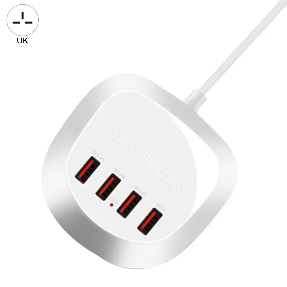100-240 в несколько USB настенных зарядных устройств 4 порта USB адаптер для путешествий все в одном USB зарядное устройство штепсельная Вилка для путешествий зарядное устройство для телефона EU US UK AU вилка - Тип штекера: UK