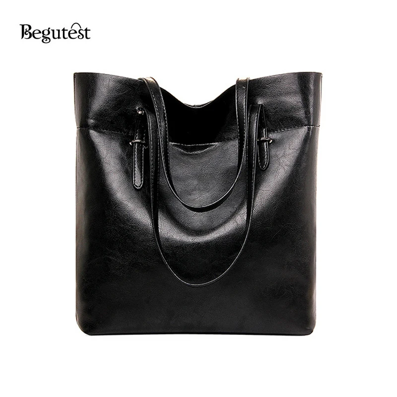 High Quality PU font b Leather b font Women font b Handbags b font Big Casual