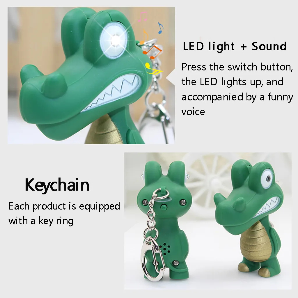 New Fashion Animal LED and Sound Light Lamp Flashlight Keyring Key Chain Kids Gift Toy toys for children baby toys