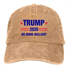 Trump не больше чушь Casquette натуральный унисекс Мужские Женские джинсовые бейсболка с ремешком кепки Регулируемый Гольф папа шляпа