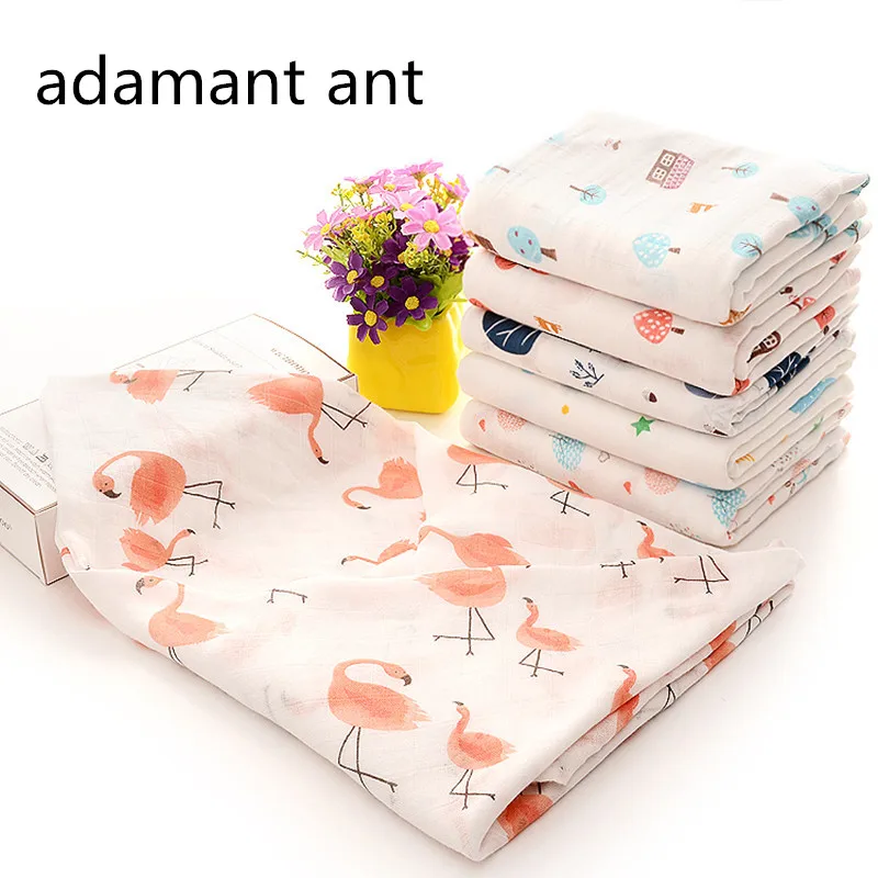 

adamant ant 100% Bamboo Fiber Baby Swaddles Soft Newborn Blankets Black White Gauze infant wrap sleep sack swaddled manta