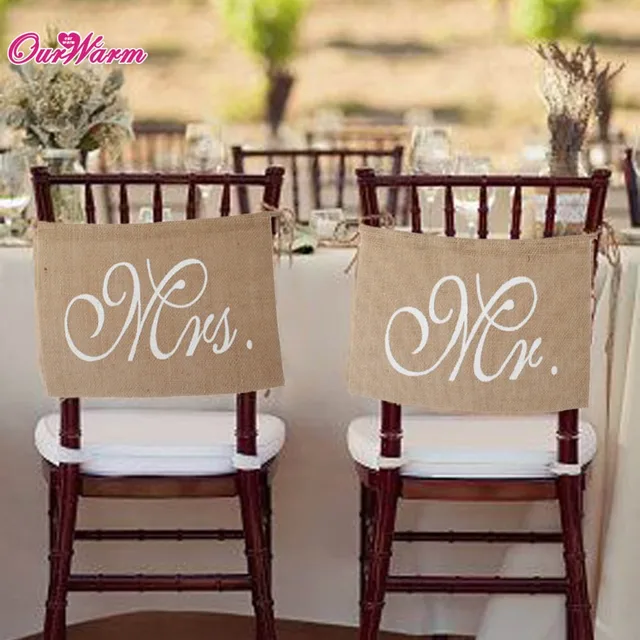 Rustic Wedding Banners Signs Mr And Mrs Chair Sign Vintage Rustic Wedding Banners Signs Mr And Mrs Chair Sign Vintage Decoration Burlap For