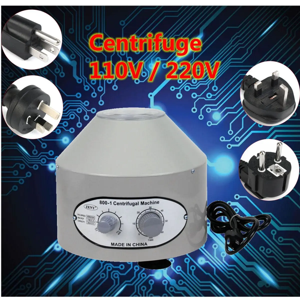 

Desktop 800-1 110V/220V 4000Rpm Electric Centrifuge Laboratory Medical Practice Lab Centrifuge Electrical Equipment