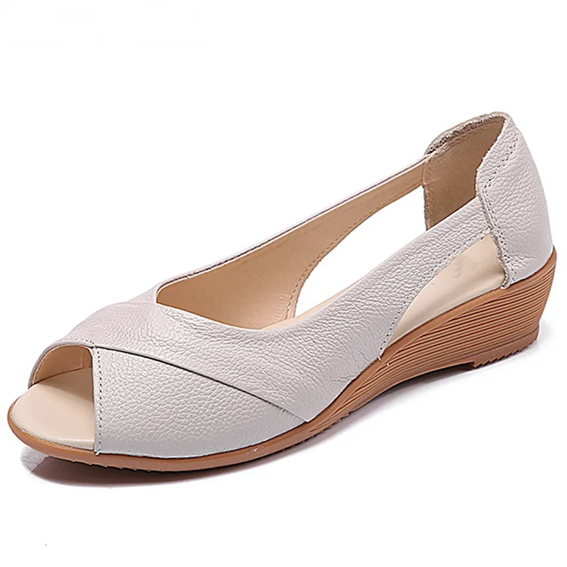 

2019 New Wedges Sandals Women Summer Shoes Casual Slip On Women's Summer Sandals Solid Platform Sandals Plus Size 35-43
