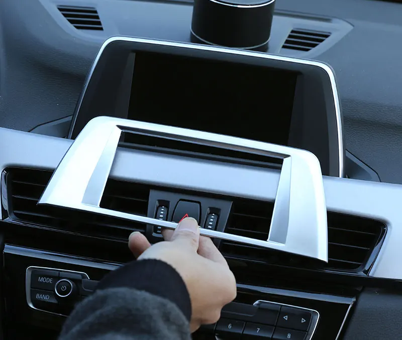 Подходит для BMW X1 F48 ABS Хромированная Центральная навигационная Панель рамка Крышка отделка автомобильные аксессуары