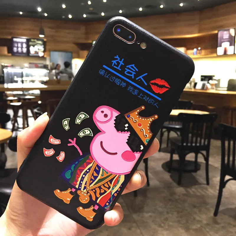Подходит для iphone6 7 8 X XR XMAX Чехол мобильного телефона окрашенный милый Большой