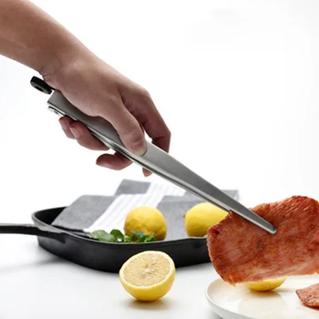 

Pointed BBQ Clip Stainless Steel Clamp Bread Tong Household Kitchen Utensil Clamp Dinner Cooking Tool Buffet Seafood Clip 1pcs