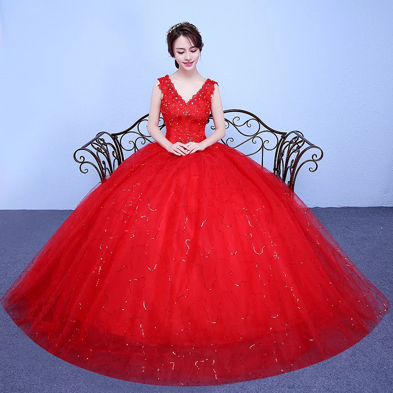 red gown simple