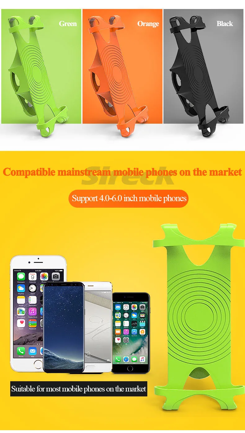 Flash Deal Sireck Bike Phone Holder  3.5"-7" Adjustable Smart Mobile Cell Phone Holder Cycling Front Handlebar Bag Bike Phone Stand Case 11