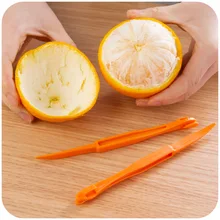 4 шт. практичная длинная ручка оранжевый Баркер овощей и очиститель фруктов для кухни гаджеты простой и практичный