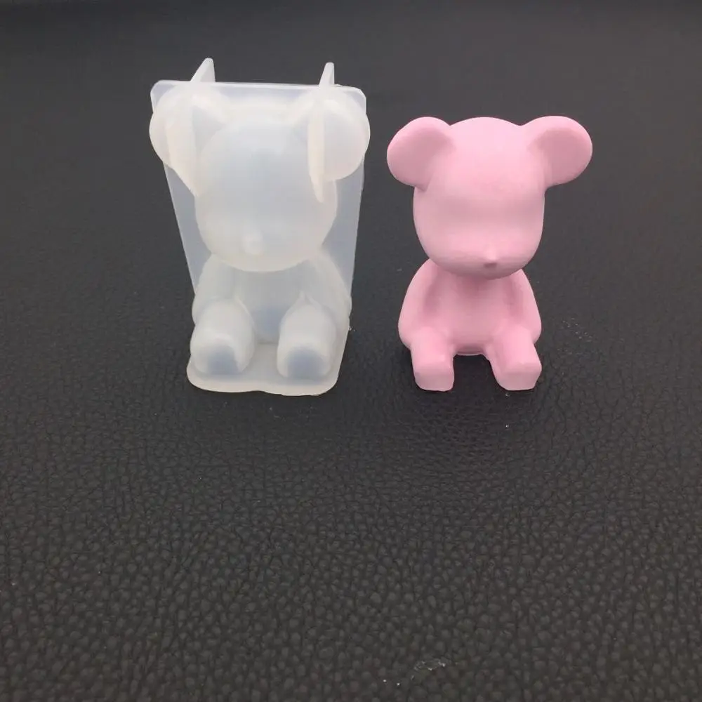 3 DIY Кристалл Капельного силикона плесень Paddington геометрический трехмерный медведь гипсовая форма материал украшение автомобиля - Цвет: 3