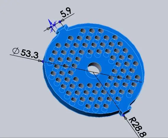 

Free shipping/1 pc meat grinder plate net knife meat grinder parts for Vitek meat grinder/3mm center/5mm meat hole