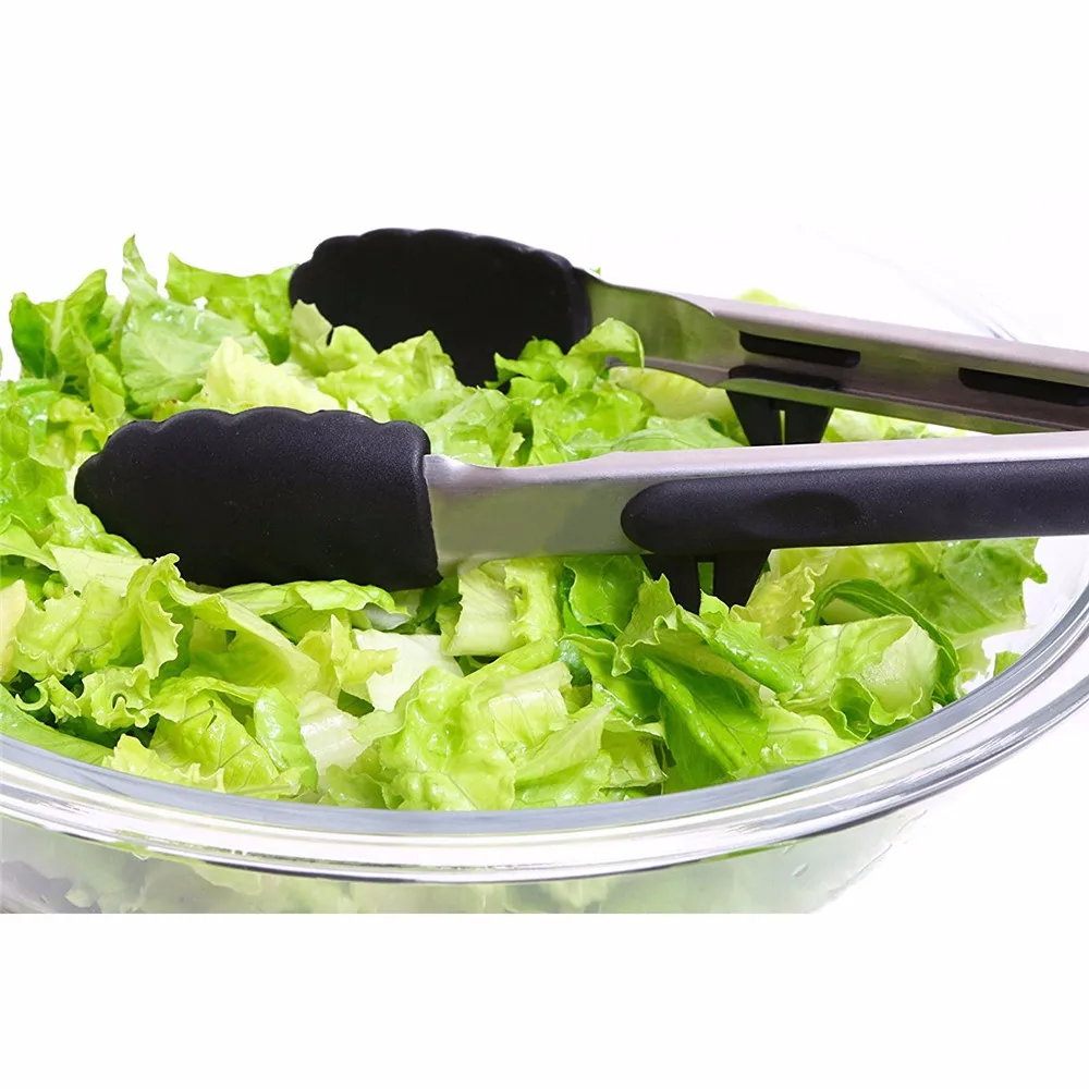 9 Inch 2018 Extra Long Tong Kitchen Tongs Heat Resistant Cooking Tongs