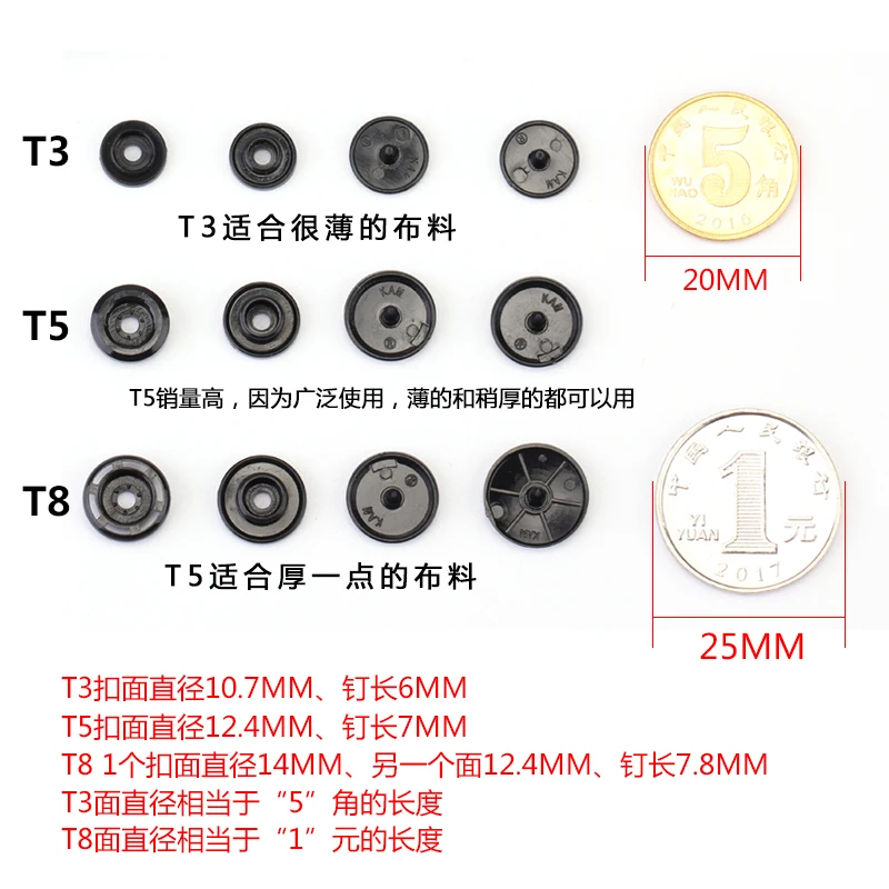 Цена 100 наборов KAM T3 Детские полимерные кнопки, пластиковые кнопки, аксессуары для одежды, застежки-гвоздики