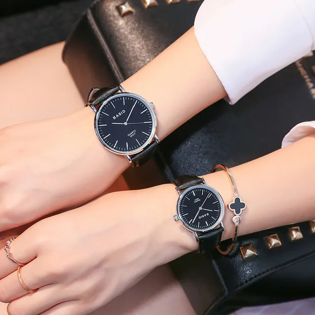 2017 basid brand couple watches for lovers pair quartz couples coupon
