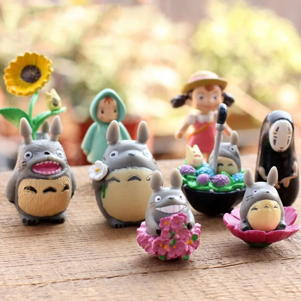 

9 PCS Studio Ghibli Anime Figure My Neighbor Totoro Toy Hayao Miyazaki Mini Garden PVC Action Figures Kids Toys For Boys Girls