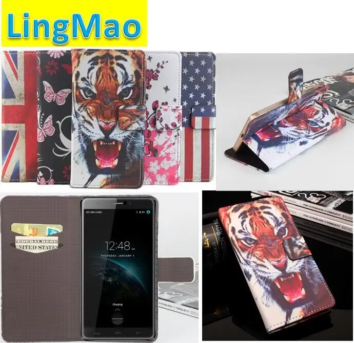 Phone Cover For Cubot Echo Case 3D Tiger Pattern Cobot X6 12 16 17 Bobby Manito Wallet type mobile phone leather case |