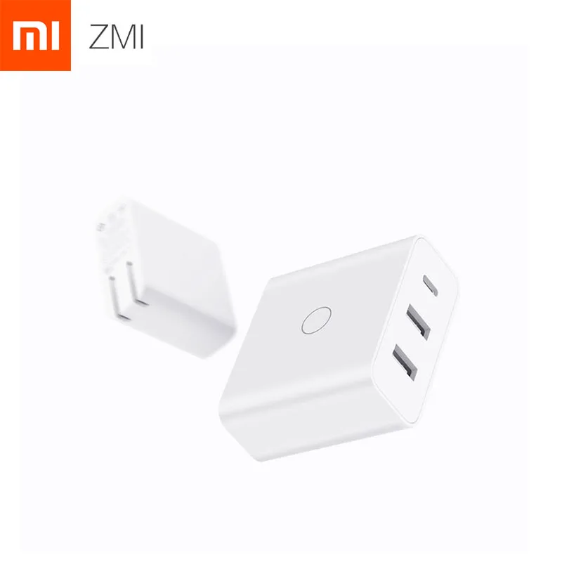 

Original Xiaomi ZMI USB Charger 65W 3 Port For Android iOS Switch Smart Output Type-C 45W USB-A 20W Indicator Light Gift Cable