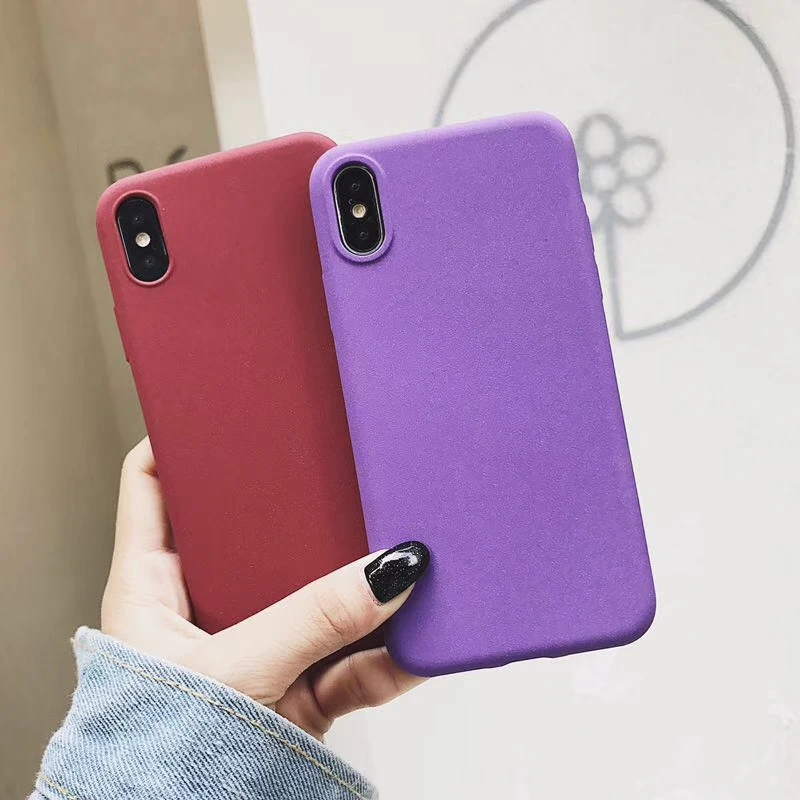 

Matte Slim Frosted Sand Texture Plastic Case for iphone 7 Cover Soft On For iphone 8 Plus X XS MAX XR SE 5 5S 6S 6 Shell Case