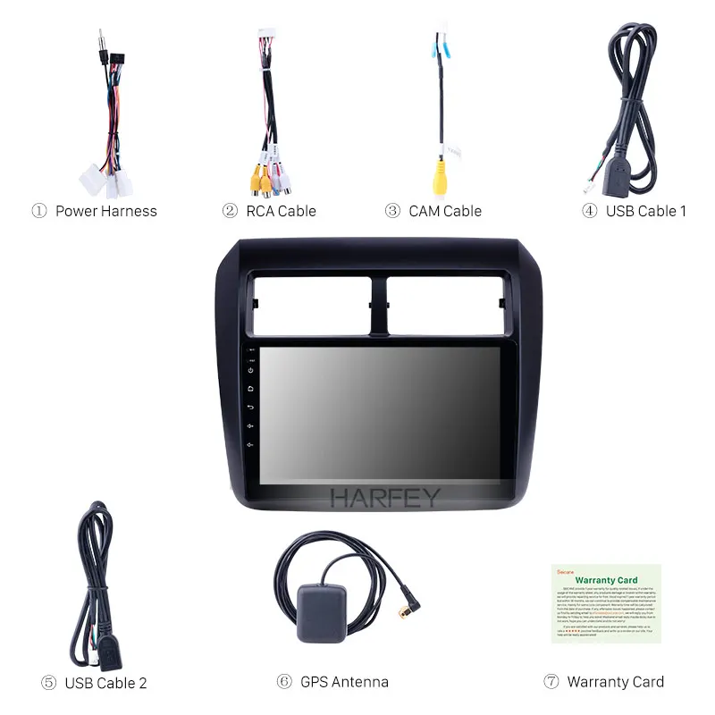 Harfey для Toyota AGYA/WIGO 2013 2014 2019 Android 9. 0 9 &quotосновное устройство GPS стерео с AUX WIFI