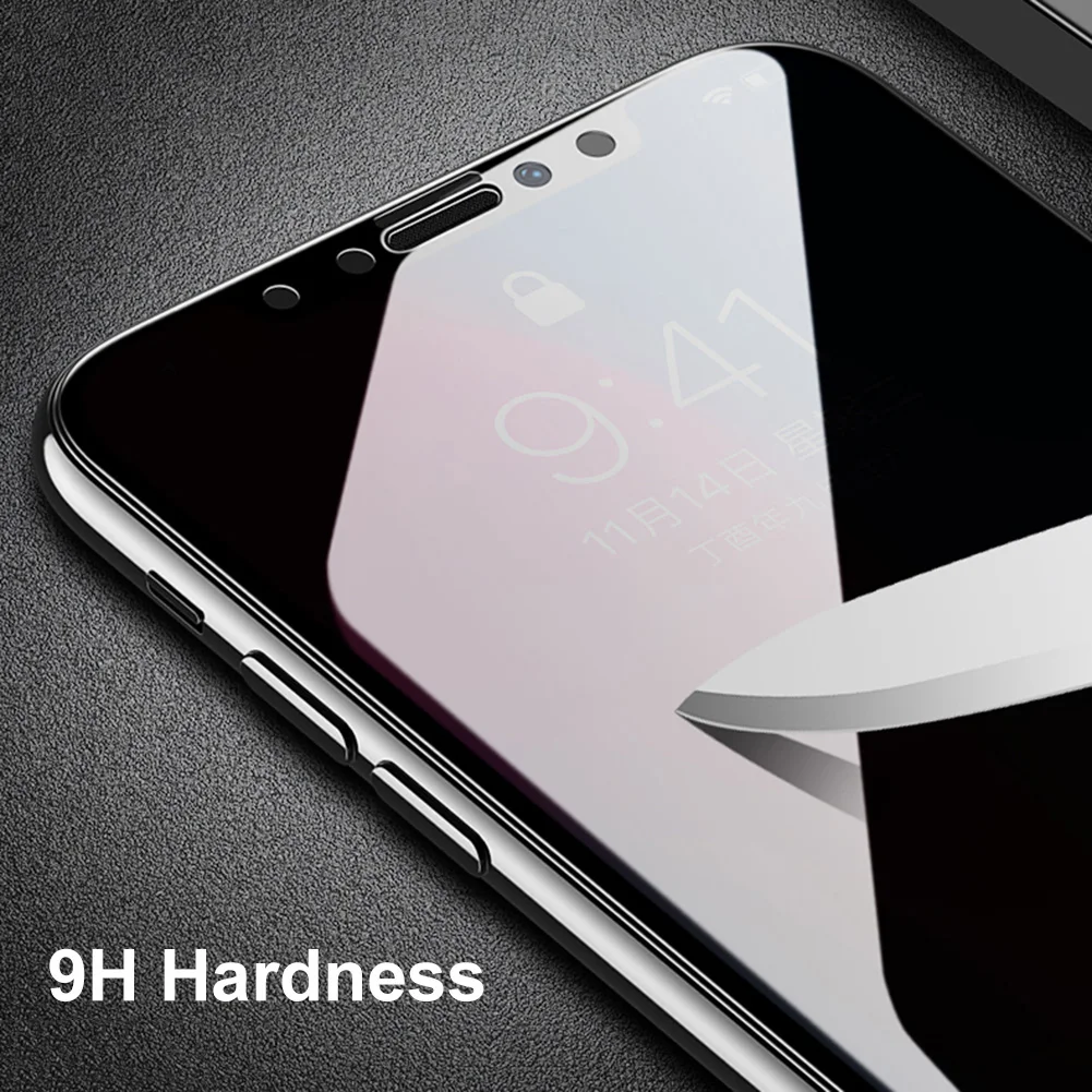 Высококачественное антишпионское закаленное стекло 9H 2.5D для iPhone X XS Max XR 11 Pro MAX 6 6S 7 8 Plus Защитная пленка для экрана