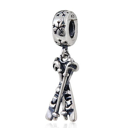 Nouveau bricolage Skis Charms origine 100% authentique 925 Sterling argent perles fit pour Pandora Charms bracelets & colliers Nouveau bricolage Skis Charms origine 100% authentique 925 Sterling argent perles fit pour Pandora Charms bracelets & colliers