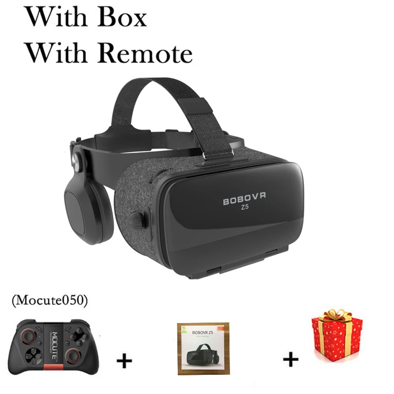 Bobovr Z5 Bobo VR вр видео смарт виар Очки виртуальной реальности 3 D 3d шлем для iPhone Android смартфона VR умный умные игр смартфонов дополненной телефона комплект видеоочки с экраном контролерами стекло дополненная - Цвет: With Box 050 Remote