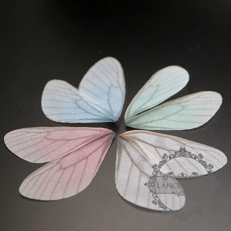 8 см белый, зеленый, синий, розовый марлевые печатные крылья бабочки DIY принадлежности для сережек фурнитура 1800250