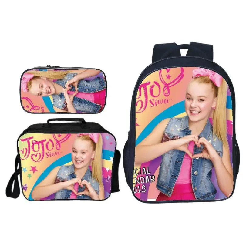 3 шт./компл. популярный рюкзак Jojo Siwa школьные сумки для девочек подростков