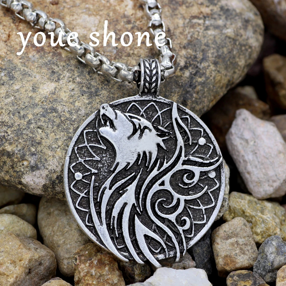 Youe shone Odin Волк и ожерелье с вороной ювелирные изделия кулон нордические украшения