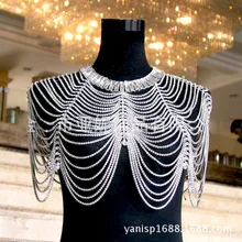 2017 nueva novia de lujo cadenas de hombro cuerpo jewery boda noble rhinestone lleno de las mujeres correas de hombro