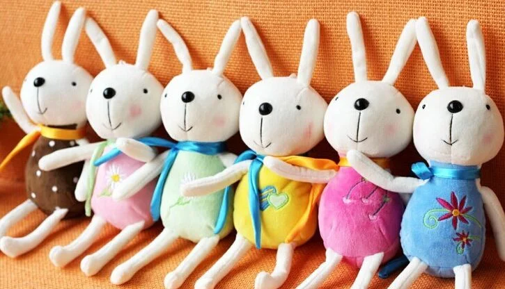 

6Colors For Choice SIZE 16CM Rabbit Plush Stuffed TOY DOLL ; Keychain String Pendant TOY ; Bouquet DOLL Wedding Gift TOY